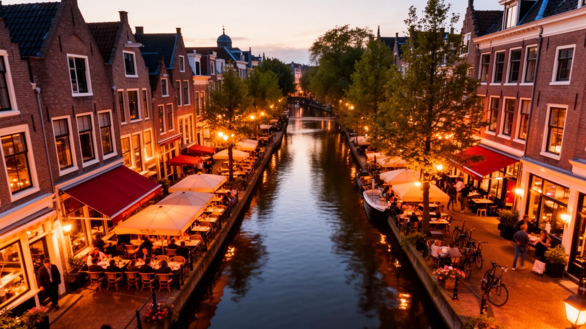 Restaurants langs de grachten van Leiden